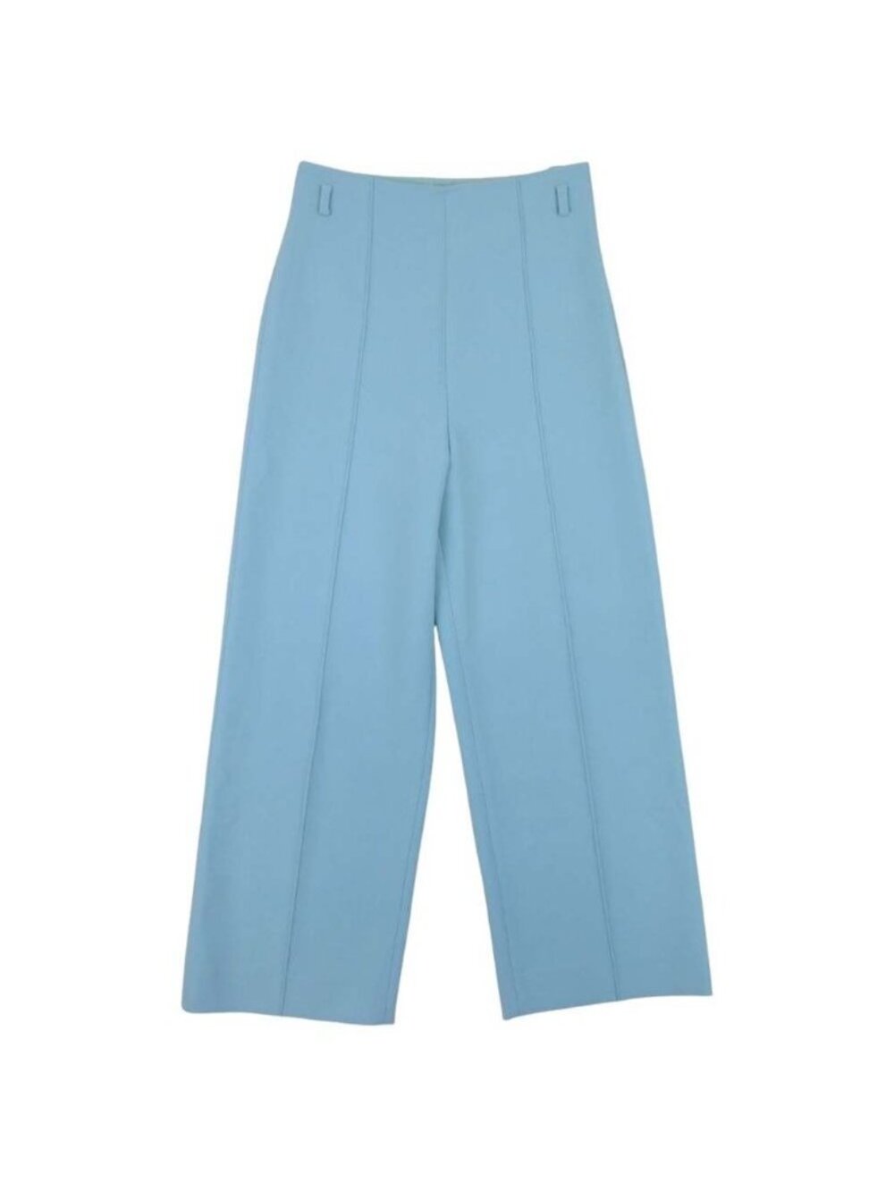 Hermes High Waist Widepants Center Tuck Straight Trouserspants Light Blue 34